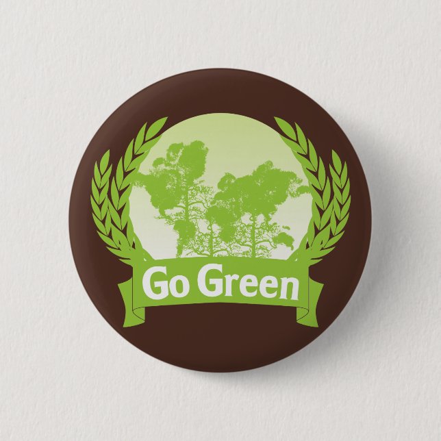 Gehen Knopf grüner Button (Vorderseite)