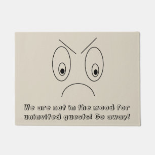 Gehen lustige verärgerte unhöfliche fußmatte