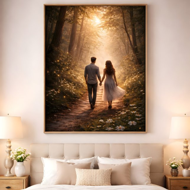 Gehen Richtung Ewigkeit Poster (Walking Toward Forever couple holding hands
)