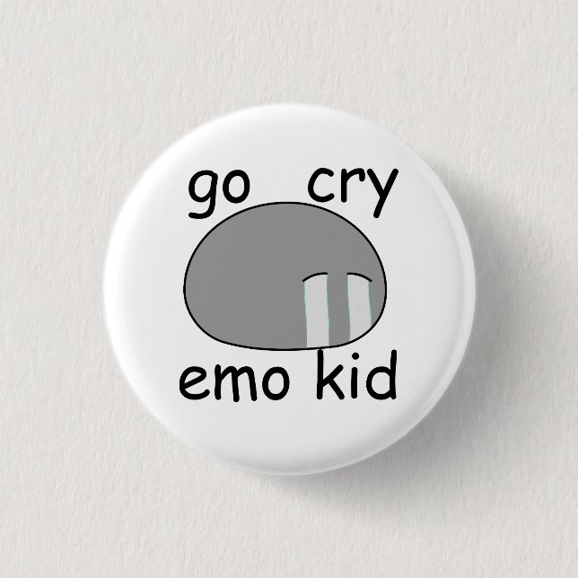 Gehen Schrei Emo KindDango Knopf Button (Vorderseite)