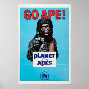 Gehen Sie auf Vintagen Planeten Retro den Film von Poster