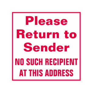 "Gehen Sie bitte zum Absender" GummiBriefmarke Permastempel