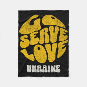 Gehen Sie, dienen Sie, lieben Sie Ukraine-Missions Fleecedecke