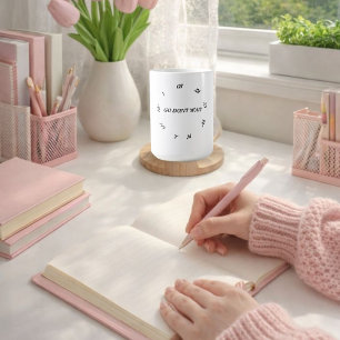 GEHEN SIE DONT WARTEN, MACKE JEGLICHE MASSNAHME KAFFEETASSE