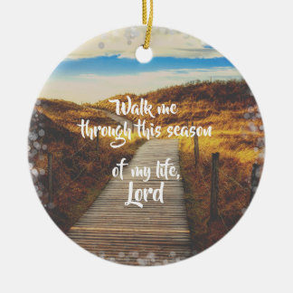 Gehen Sie durch Christliches Gebet Keramik Ornament