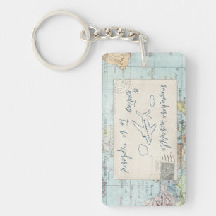 Gehen Sie hinaus und erforschen Sie Zitat und Schlüsselanhänger