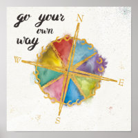 Gehen Sie Ihr eigenes Angebot mit farbigem Kompass