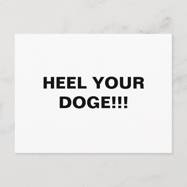 GEHEN SIE IHREN HUND!!! POSTKARTE (Vorderseite)