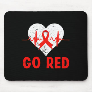 Gehen Sie im Februar Rot Blutkrebs-Bewusstsein Ges Mousepad