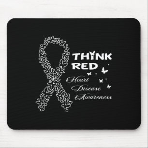 Gehen Sie im Februar Rot für Herzgesundheit Herzkr Mousepad