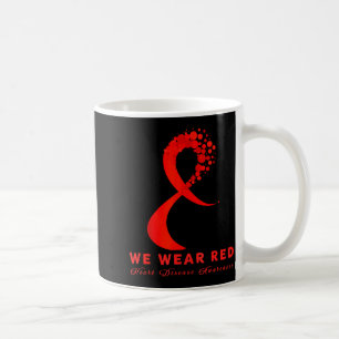 Gehen Sie im Februar Rot Herzkrankheit Bewusstsein Kaffeetasse