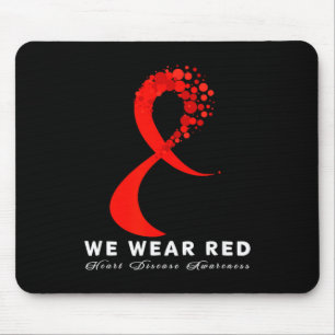 Gehen Sie im Februar Rot Herzkrankheit Gesundheits Mousepad