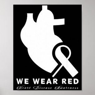 Gehen Sie im Februar Rot Herzkrankheit Gesundheits Poster