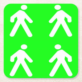 Gehen Sie im Grünen Rechteckiger Pappuntersetzer