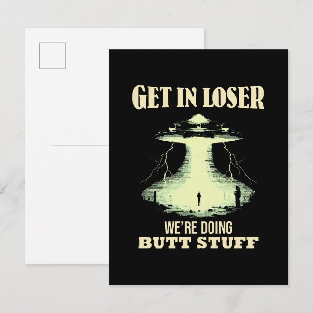 Gehen Sie locker - wir machen Hintern. Einladungspostkarte (Vorne/Hinten)