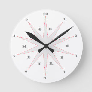 Gehen Sie metrisch Runde Wanduhr
