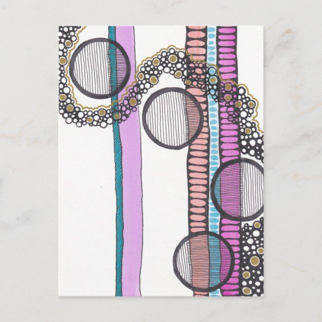 Gehen Sie mit dem Fluss, gürtig abstrakte Wasserfa Postkarte (Vorderseite)