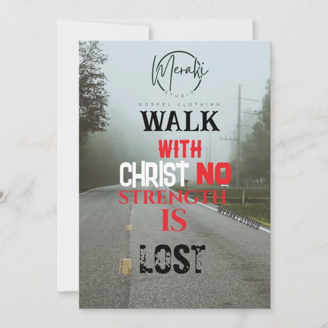 Gehen Sie mit dem Handgelenk ohne Stärken verloren Einladung (Vorderseite)