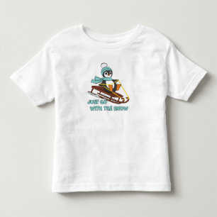 Gehen Sie mit dem Niedlichen Pinguin im Schneeschu Kleinkind T-shirt