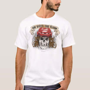 Gehen Sie mit dem Rot des Fluss-(Hockey-Haar) T-Shirt