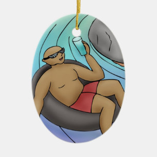 Gehen Sie mit der Blume von Rock Water Keramikornament