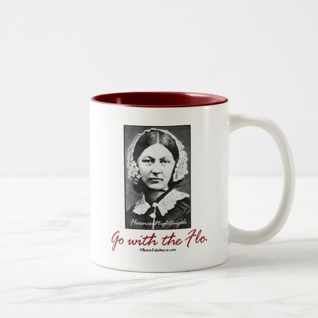 Gehen Sie mit Florence Nightingale Zweifarbige Tasse (Rechts)