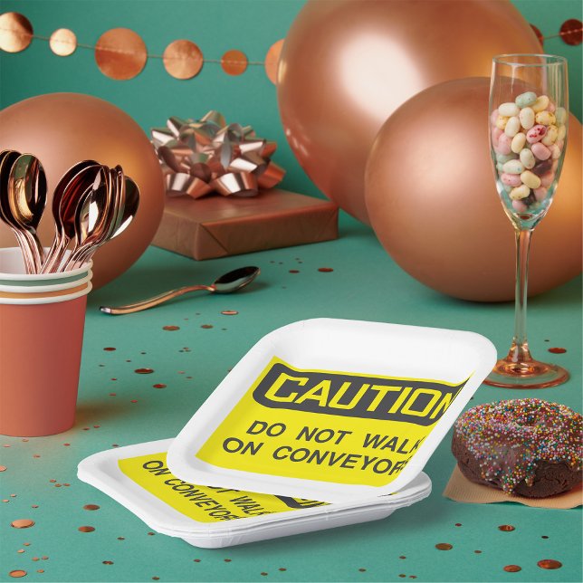 Gehen Sie nicht mit dem Verwahrer-Zeichen Pappteller (Von Creator hochgeladen)