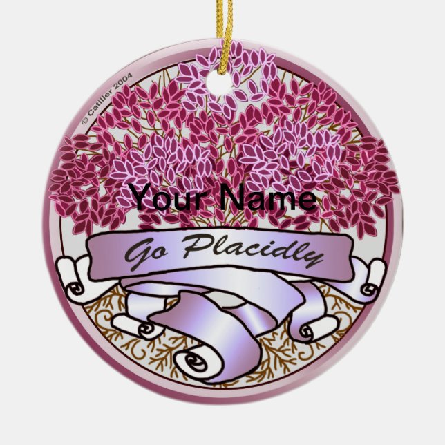 Gehen Sie platt Keramik Ornament (Vorne)