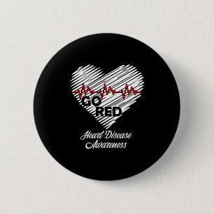 Gehen Sie Rot Herz Gesundheit Herzkrankheit Bewuss Button