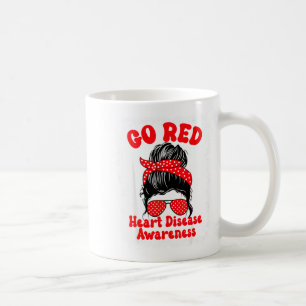 Gehen Sie Rot Herzkrankheit Bewusstsein Wir Tragen Kaffeetasse