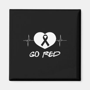 Gehen Sie Roter Tag Herzband-Shirt-Geschenk Herzkr Magnet