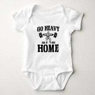 Gehen Sie schwer oder gehen Sie Baby Strampler