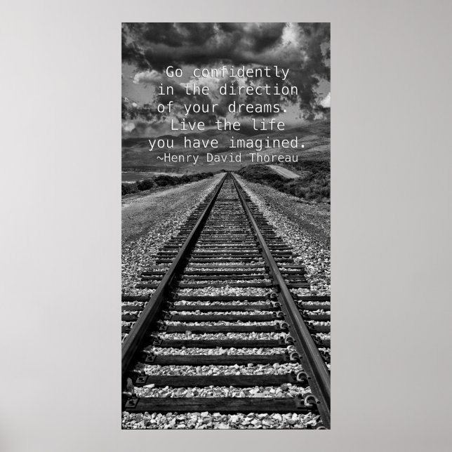 Gehen Sie selbstbewusst in die Richtung Ihrer Träu Poster (Vorne)