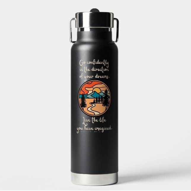 Gehen Sie selbstbewusst Wasserflasche Trinkflasche (Vorderseite)