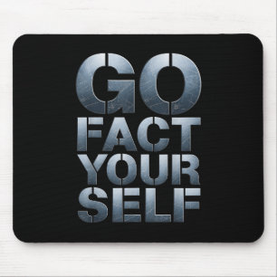 Gehen Sie sich selbst lustiges Motto Wissenschaft Mousepad