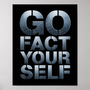 Gehen Sie sich selbst lustiges Motto Wissenschaft Poster