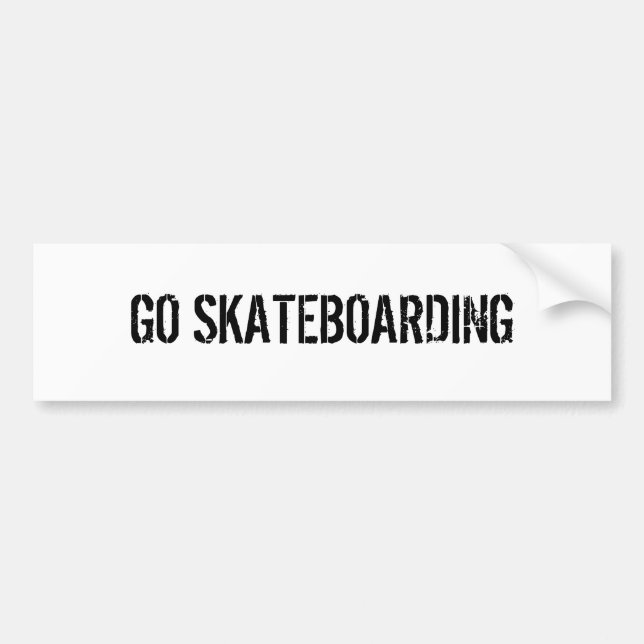 GEHEN SIE SKATEBOARDING AUTOAUFKLEBER (Vorne)