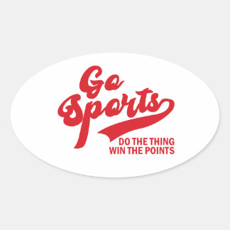 Gehen Sie Sport Machen Sie Das Ding Gewinnen Sie D Ovaler Aufkleber