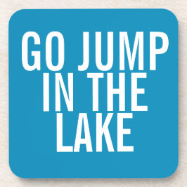 Gehen Sie springen in das LAKE Beach House Beverag Getränkeuntersetzer