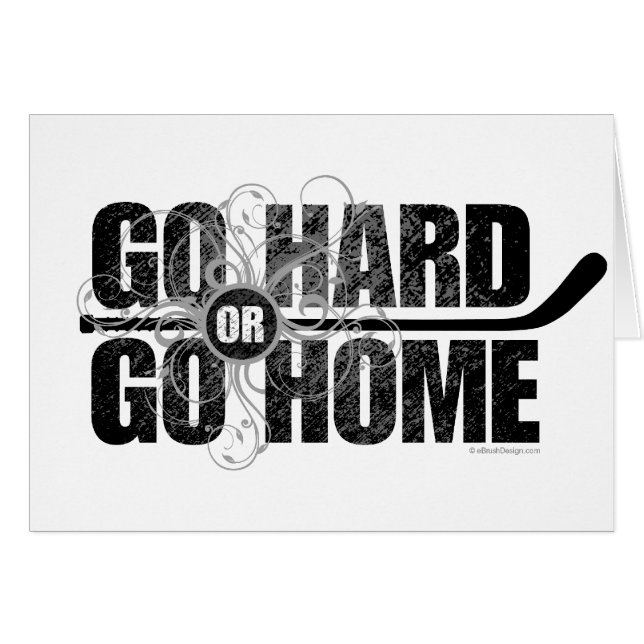 Gehen Sie stark oder gehen Sie Zuhause (Hockey) (Vorderseite (Horizontal))