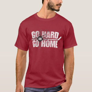 Gehen Sie stark oder gehen Sie Zuhause (Hockey) T-Shirt