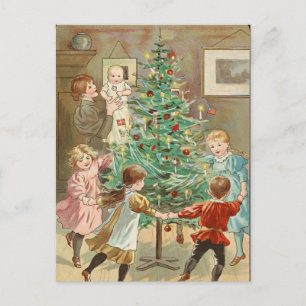 Gehen Sie um den Weihnachtsbaum von Jenny Nystrom Postkarte