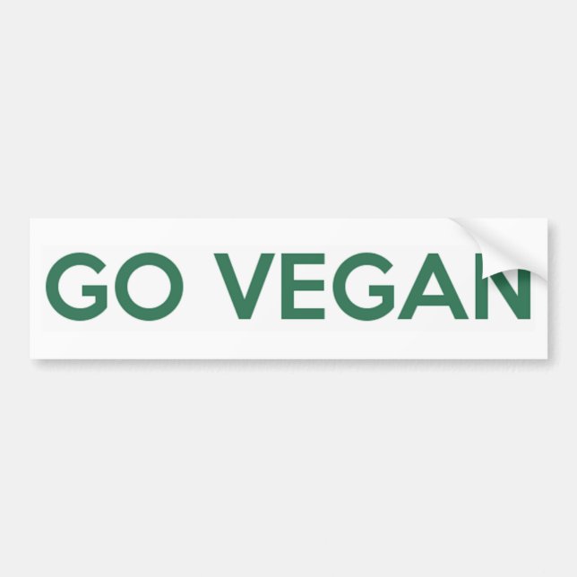 Gehen Sie vegan Autoaufkleber (Vorne)