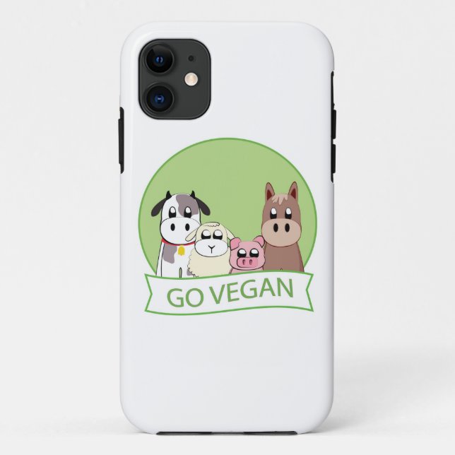 Gehen Sie vegan Case-Mate iPhone Hülle (Rückseite)