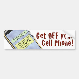 Gehen Sie von Ihrem Handy weg Autoaufkleber