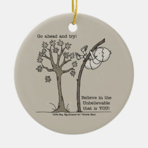 Gehen Sie vorbei und versuchen Keramik Ornament