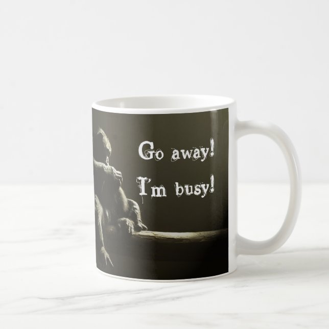 Gehen Sie weg! Ich bin beschäftigt! Kaffeetasse (Rechts)