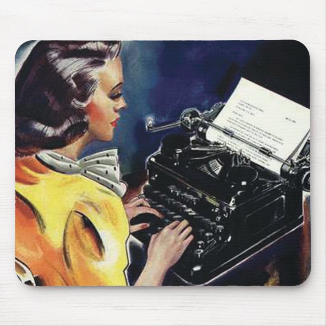 Gehen Sie weg! Ich schreibe! Mousepad (Vorne)