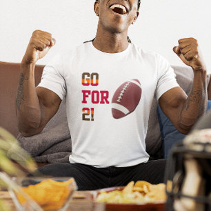 Gehen Sie zu 2 Football Team Colors Red Pewter Ora T-Shirt