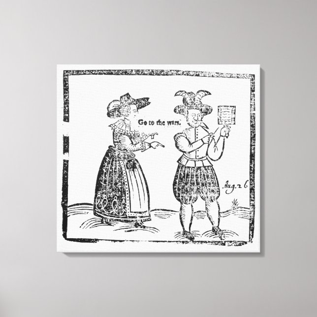 Gehen Sie zu den Kriegen, Illustration aus einem P Leinwanddruck (Vorderseite)